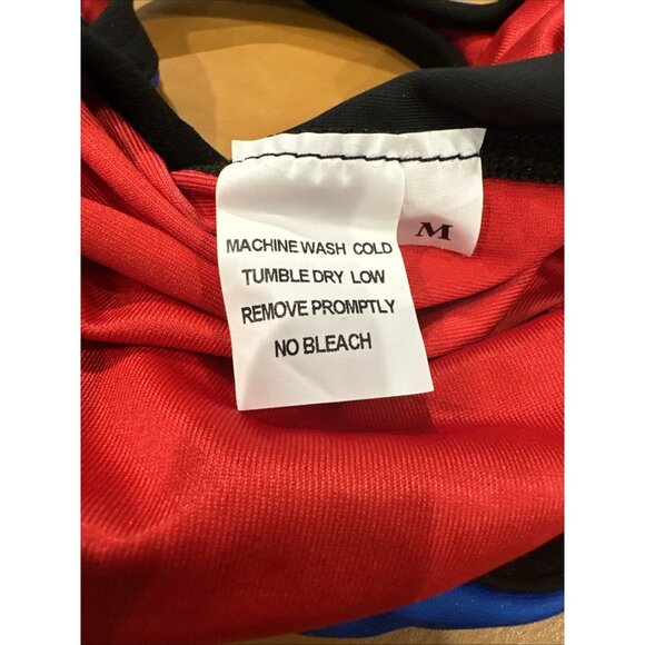 Cliff Keen Wrestling Singlet Black M Made in USA Red  Blue - Picture 5 of 5